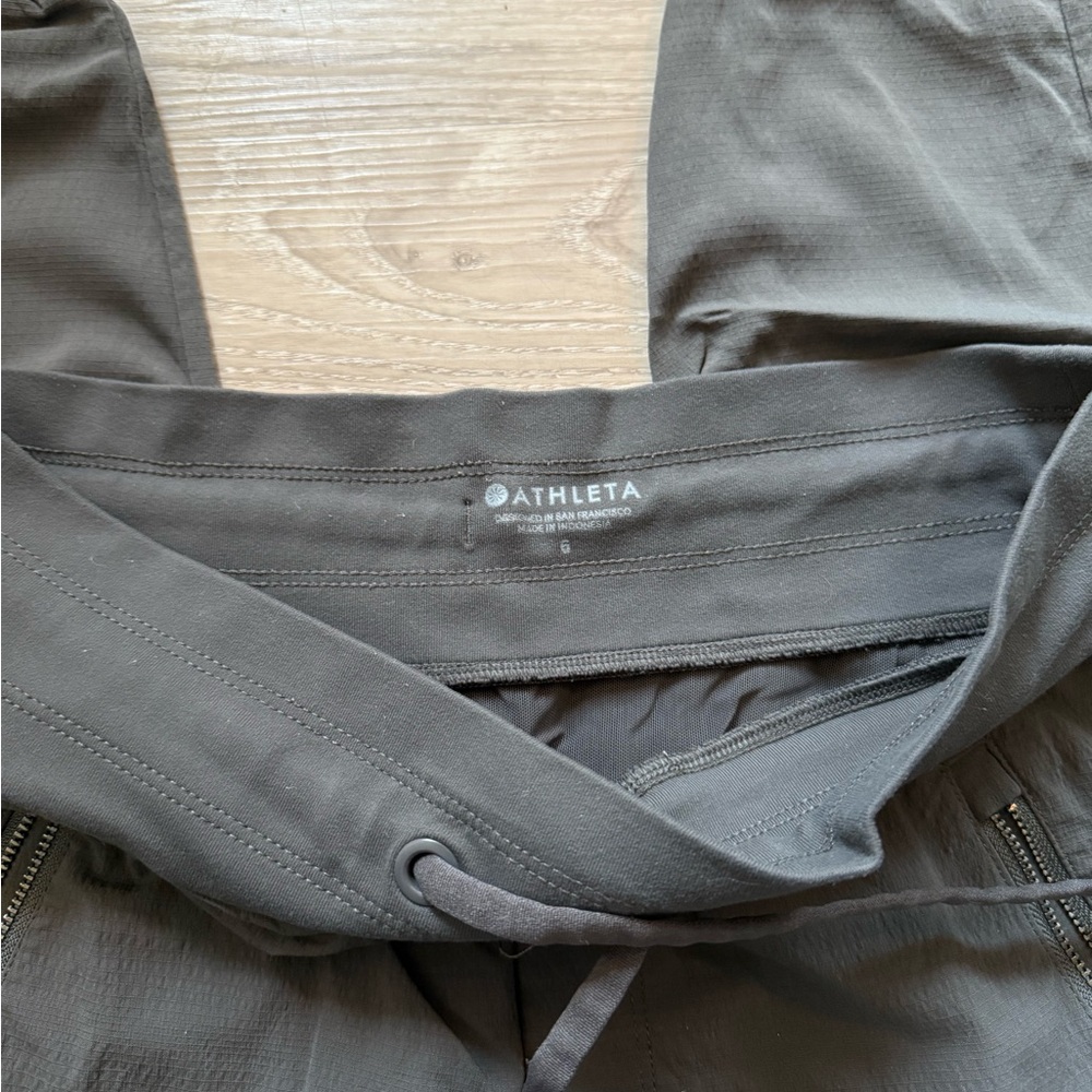 Athleta Dark Grey Nylon Joggers - Picture 2 of 4